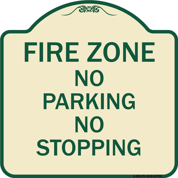Signmission No Parking No Stopping Heavy-Gauge Aluminum Architectural Sign, 18" x 18", TG-1818-23703 A-DES-TG-1818-23703 - main